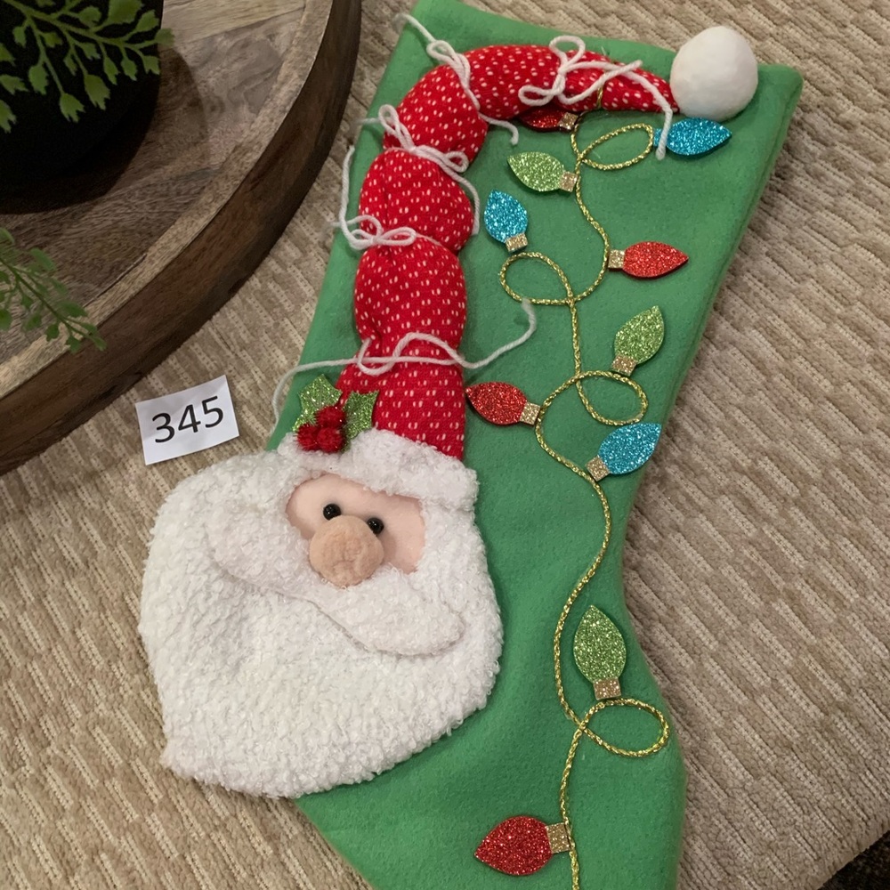 NEW!! High Quality Felt Santa Claus Stocking!